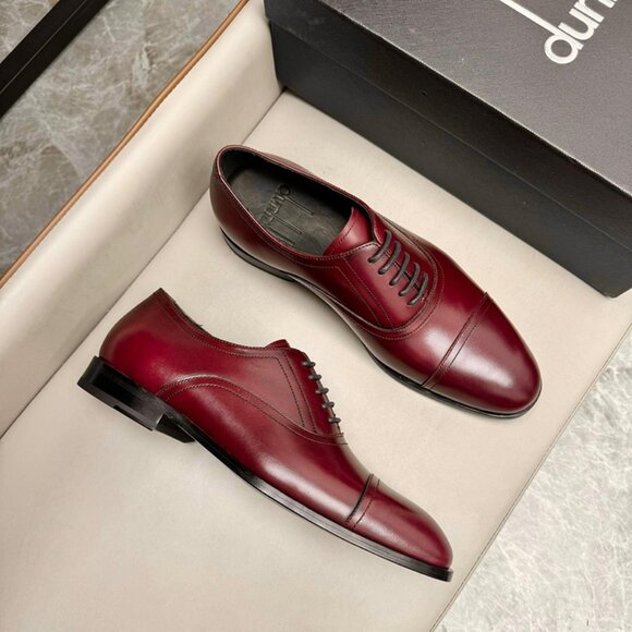 Dunhill Classic Business Pointed Leather Shoes Red main image 10
